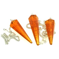 Honey Pressed Amber Terminated Pendulum